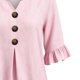 thumbnail image 5 of Neewe Women's Fashion 3/4 Sleeve Shirts, Striped V Neck Casual Pullover Tops Blouses with Spring Fall, 5 of 5
