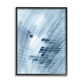thumbnail image 2 of Stupell Industries Modern Warped Blue Square Shapes White Lines Painting White Framed Art Print Wall Art, Design by Regina Moore, 2 of 5