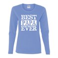 thumbnail image 2 of Wild Bobby, Best Papa Ever, Father's Day, Women Graphic Long Sleeve Tee, Light Blue, Large, 2 of 4