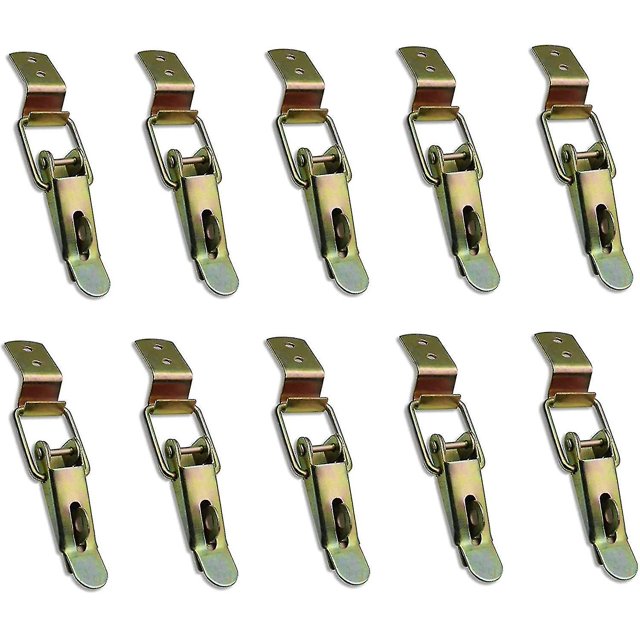 10pcs Closed Lever And Hook, Toggle Latch(yellow Galvanized)