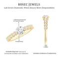 thumbnail image 6 of Rosec Jewels Lab Created Diamond Engagement Ring with Side Stones - 5 mm - Ef-Vs Quality - with Jewelry Box, 10K Yellow Gold, US 9.50, 6 of 9