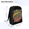 thumbnail image 3 of Mochila vintage negra de 1980 con todas las piezas originales para hombre y mujer, ideal para trabajo, negocios, viajes, escuela, regalo para estudiantes universitarios., 3 of 5
