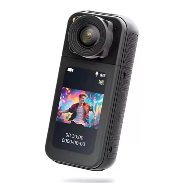 Cámara de Acción de Pulgar HD 1080P con Rotación de 180°, Grabadora DV Deportiva para Ciclismo, Videocámara de Acción para Exteriores con Atracción MagnéticaA