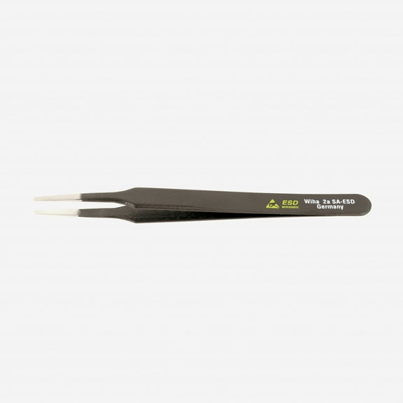 Wiha 44505 Flat Round Tip Smooth Sides 2a SA  - 120mm Tweezers