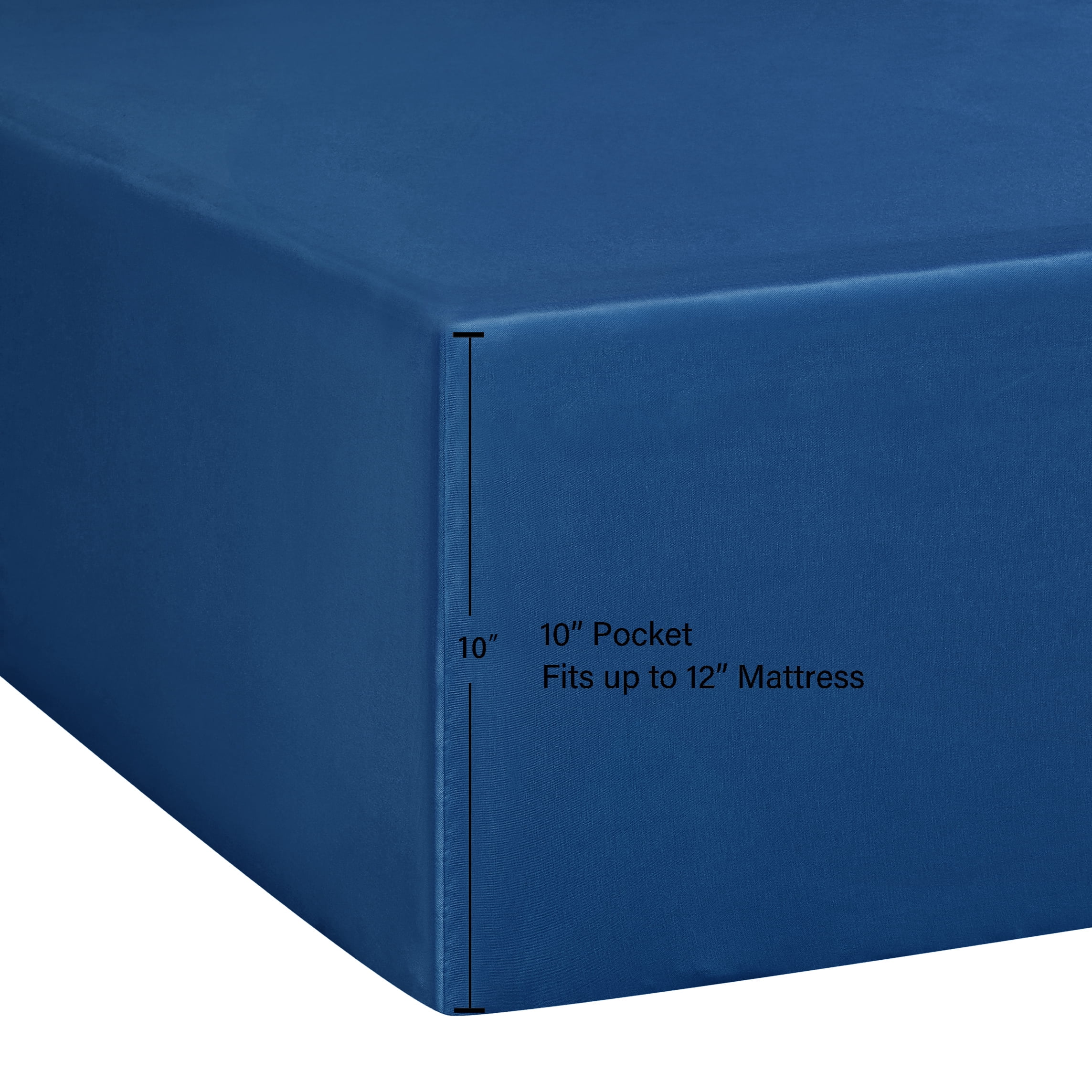 Mainstays Basic Value Microfiber Bed Sheet Set, Royal Blue, Full, 4 Piece