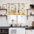 thumbnail image 2 of White Daisy Kitchen Curtains Window Panels, Spring Floral Bees Elegant Pastoral Botanical Insulated Window Treatment Curtain, Grommet Curtains for Bedroom/Living Room/Bathroom, 2 Piece 27.5"Wx39"L, 2 of 8