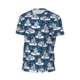 thumbnail image 6 of Wukai Snow Penguin Print Men's Short-Sleeved Mesh T-Shirt,Quick-Dry Short Sleeve Workout T-Shirt-Medium, 6 of 8