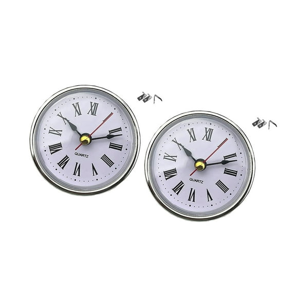65mm Small Clock Insert with Round Movement and Black Numerals for Replacement Projects