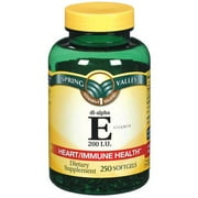 Spring Valley: Vitamin E 200 I.U. Softgels Dietary Supplement, 250 ct