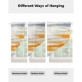 thumbnail image 4 of Orange Gray White Swag Valances for Windows, Farmhouse Abstract Ombre Texture Rod Pocket Sheer Valances for Large Windows, Swag Toppers Light Filtering for Kitchen Living Room 2 Panels 36''x45'', 4 of 6