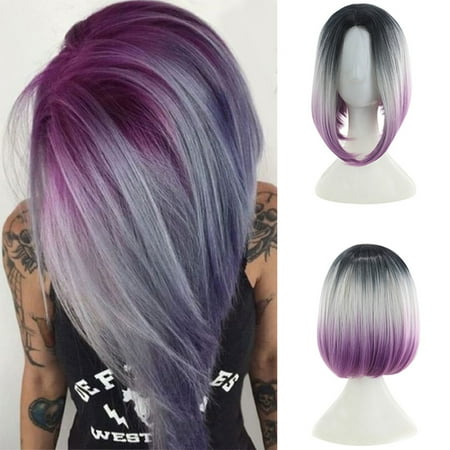 Clearance Fashion Synthetic Short Dyeing BOB Mix Color Natural Hair Full Wigs For Women Clearance Items Summer Clearance 78