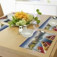 thumbnail image 4 of Ambesonne Fishing Place Mats Set of 4, Lake Sailboats, Standard Size, Multicolor, 4 of 6