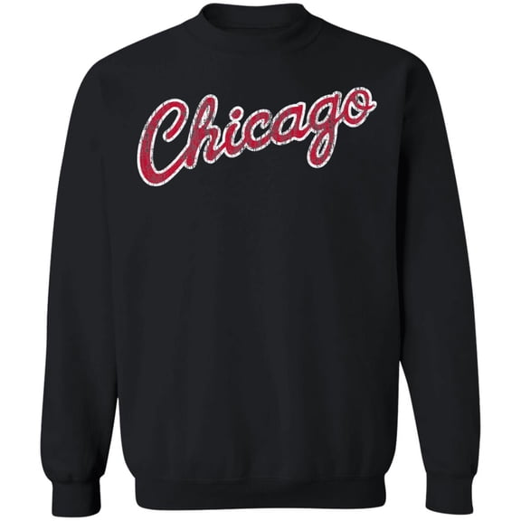 Chicago MJ Retro Distressed Script Crewneck Sweatshirt