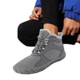 thumbnail image 4 of Botines Minimalistas Botas Felpa Invierno Antideslizantes para Hombre Mujer (Gris 38), 4 of 9