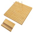 thumbnail image 1 of Crochet hook blocking board with 6 pins, 3mm diameter hole, made of Tetragonum wood, for beginner mothers., 1 of 3