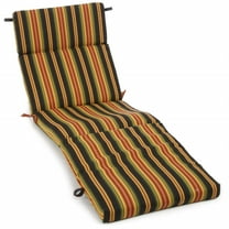 Blazing Needles Outdoor Chaise Lounge Cushion, 72" x 24", Lyndhurst Raven