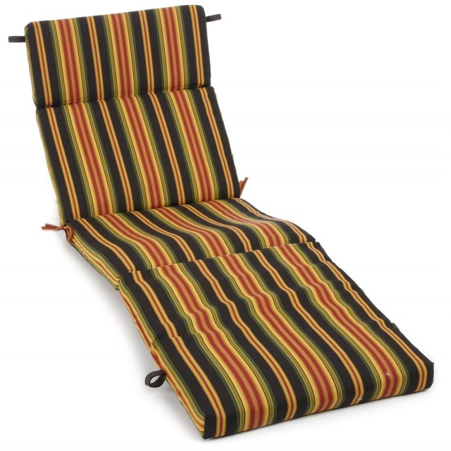 Blazing Needles Coussin de Chaise Longue d'Extérieur, 72 Pouces x 24 Pouces, Lyndhurst Raven