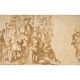 thumbnail image 2 of Giovanni Battista Spinelli 18x13 Gold Ornate Wood Frame and Double Matted Museum Art Print Titled - The Martydrom of St. Andrew (1630-60), 2 of 4