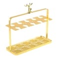 thumbnail image 3 of yotijay Glass Display Rack White Glass Holder for Home Restaurant Festival gold 10 grids, 3 of 9