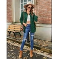 thumbnail image 4 of Zeagoo Plaid Shirts for Women Flannel Long Sleeve Shacket Loose Business Casual Blouses Gingham Button Down Shirts for Fall, 4 of 4