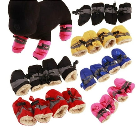 GOOHOCHY Boots for Dogs Waterproof Anti-slip Shoes Corduroy