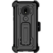 Ghostek Iron Armor Moto G7 Play Case with Belt Clip Holster and Kickstand (Black)