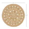 thumbnail image 4 of Coastal Farmhouse Flooring - Celeste Tan Round Jute Rug, 3' Diameter, 4 of 5
