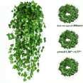 thumbnail image 1 of Foot False Ivy Leaf Artificial Ivy Wreath Green Wreath False Hanging Plant Vine Bedroom Wall Decoration Wedding Party Room Aesthetics, 1 of 7