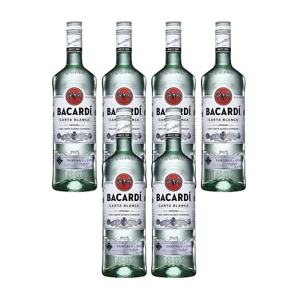 Pack De 6 Ron Bacardi Carta Blanca 980Ml
