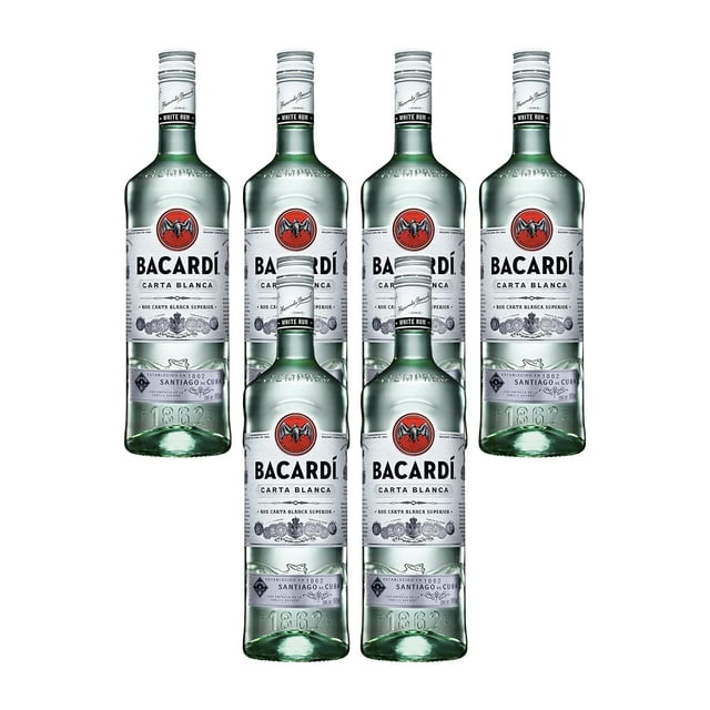 Pack De 6 Ron Bacardi Carta Blanca 980Ml