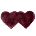 thumbnail image 1 of Unique Bargains Wool Imitation Sheepskin Rugs Faux Fur Double Heart Shaped Area Rug for Bedrooms Living Room Mats, 1 of 9