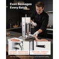 thumbnail image 2 of VEVOR Manual Sausage Stuffer, 7 LBS / 3 L Vertical Meat Stuffer, Heavy Duty Sausage Casing Meat Stuffing Machine, Dual-Speed Stainless Steel Filler with 5 Filling Tubes, for Commercial and Home Use, 2 of 9