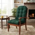 thumbnail image 3 of SHANNA Rocking Chair Cushion, Waterproof and Fade-Resistant Patio Chair Cushions, Non-Slip Indoor Rocking Chair Cushion with Ties, Thicken Chair Pads for Adirondack, 44"x20"x4", Dark Green, 3 of 10
