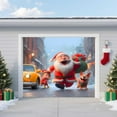 thumbnail image 3 of Darzheoy Christmas Garage Door Cover Santa Claus and Tree Design Large Waterproof Reusable Outdoor Decor for Home Yard, 3 of 6