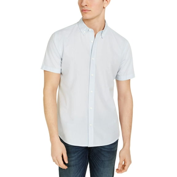 Levi’s Men’s Chambray Short-Sleeve Oxford Shirt ( Turquoise/Aqua,XXL)