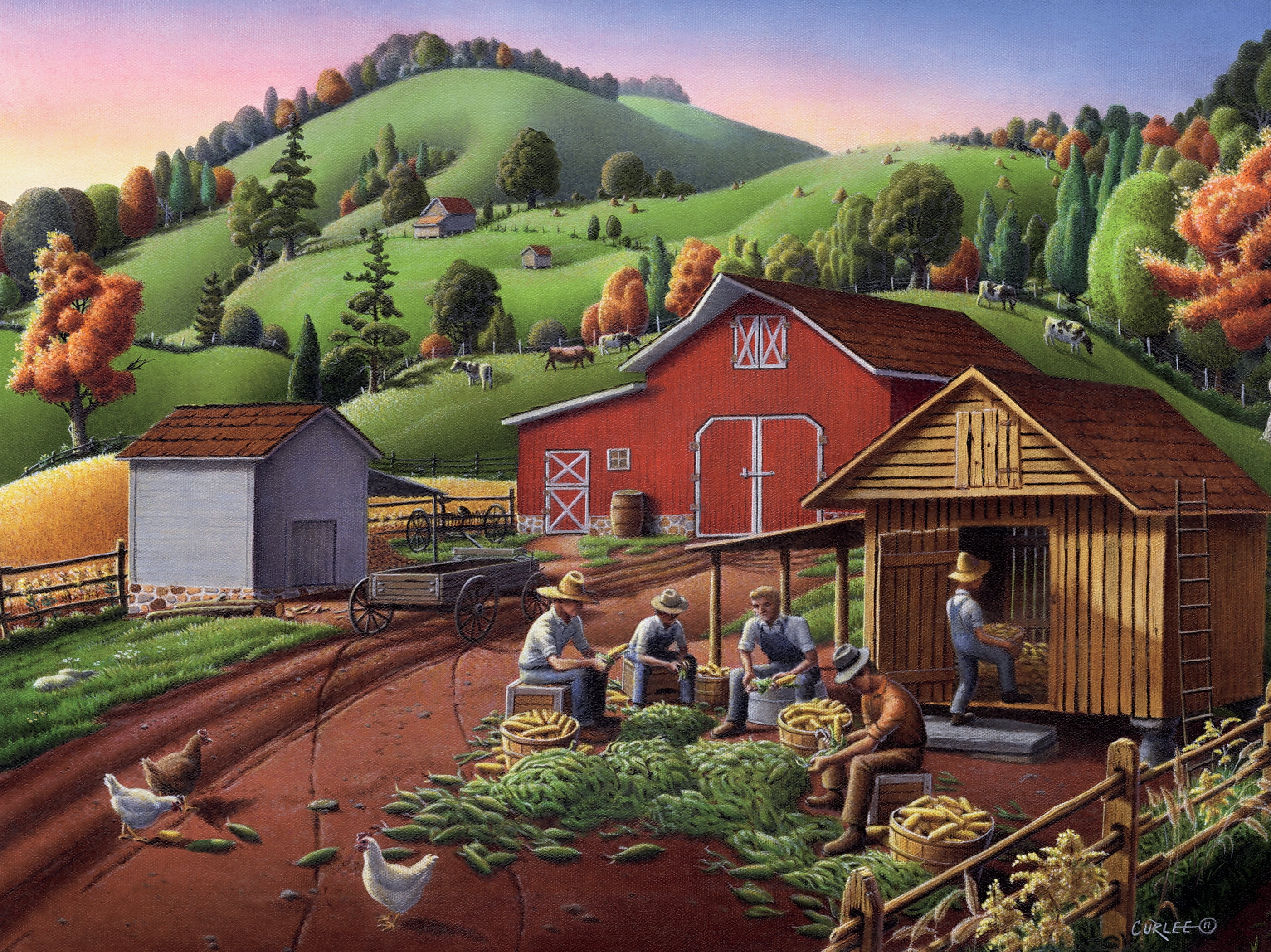 Ceaco: Walt Curlee - Corn Shuckers casse tête (550 pc)