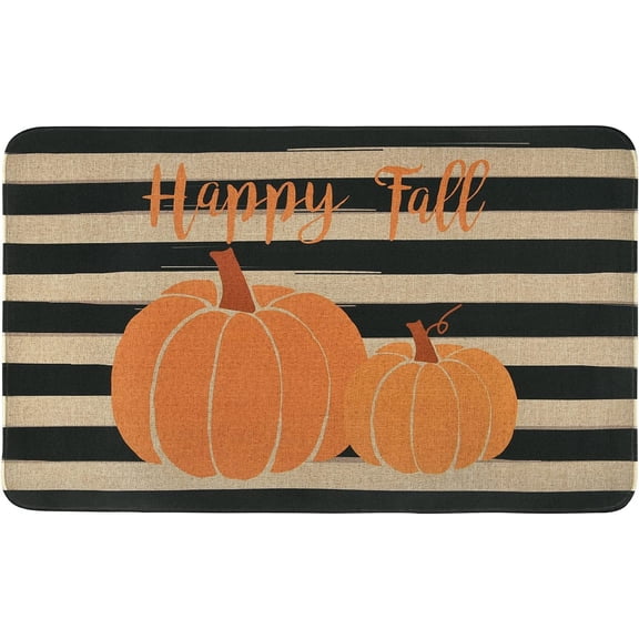 Thanksgiving Fall Door Mat Outdoor, Autumn Pumpkin Welcome Entrance Mat Indoor Outdoor, Durable Non-Slip Floor Mat Area Rug, Decorative Doormat for Kitchen Bedroom Living Room, 18 x 30 Inch