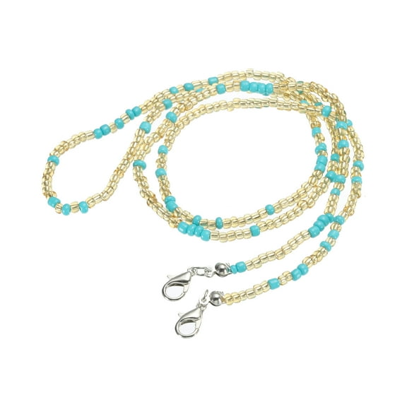 Unique Bargains 29' Beaded Eyeglass Chain Sunglasses Strap Holder Eyewear Retainer Chain, Yellow