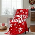 thumbnail image 6 of NWOKYZGH Christmas Snowflake Print Double-sided Blanket Comfortable and Soft Flannel Blanket Merry Christmas Red Blanket Suitable for Bedroom Sofa Christmas Decoration, 6 of 6