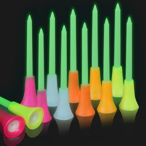 Glows In The Dark Spikes 83mm Rubber TEE Cup Spikes Features: Color: Multicolor Quantity: 10 pcs Material: Rubber Product size:8.3x1.7x1.7cm/3.26x0.66x0.66in Packing size:8.3x7x3cm/3.26x2.75x1.18in