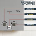 thumbnail image 3 of Calentador De Agua Instantaneo 12 Litros Gutstark Gas Natural Boiler De Paso 12/min, 3 of 9