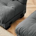 thumbnail image 6 of 94.4" Chenille Cloud Loveseat Sofa, 2-Seater Modern Sectional Couch with 6 Pillows and Ergonomic Design, Tufted Upholstered Seat with Fixing Buckle for Living Room, Bedroom, Gray, 6 of 9