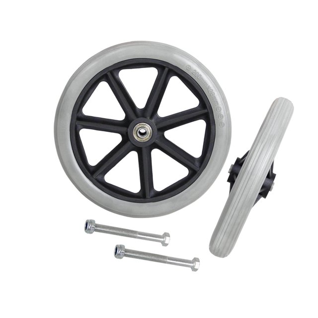Xingzhi 2x Roue avant Roulement 8 Pouces pour Fauteuils Roulants Rollators Déambulateurs Gris
