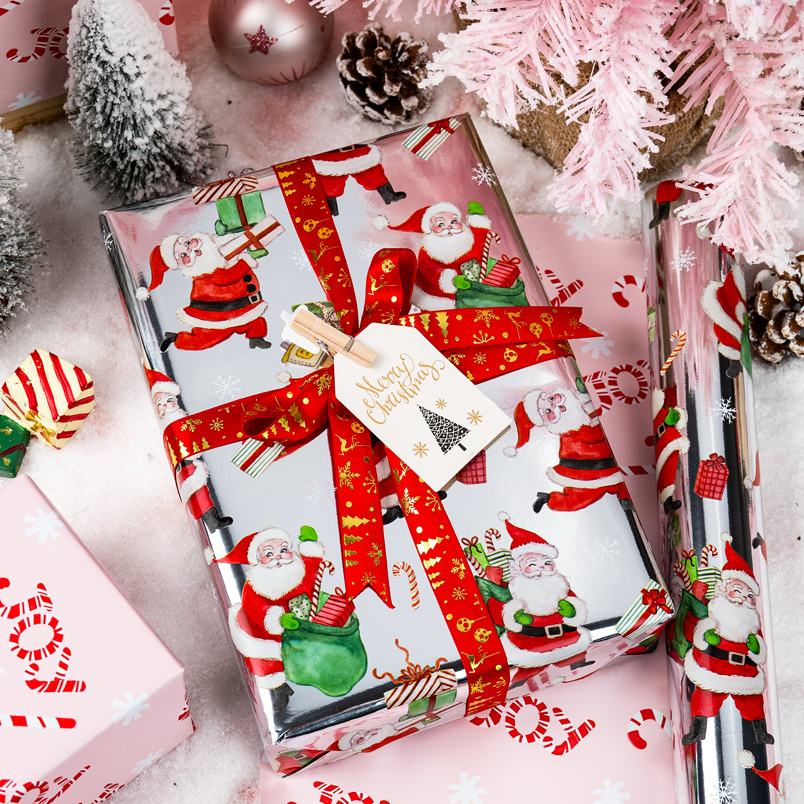 Homeral Reversible Christmas Wrapping Paper Roll photo 6