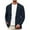 Navy, variant on Mgmyaa Men's Blazer Cotton-Linen Dressy Casual Button Pocket Collared Long Sleeve Jacket