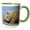 Green/White, variant on 3drose, Usa, Alaska, Lake Clark Np, Grizzly Bear Cub - Us02 Bja0250 - Jaynes Gallery, 11oz Two-tone Green Mug