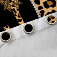 thumbnail image 4 of Feelyou Bowknot Monogrammed J Blackout Curtains Set of 2 (52x84 Each) for Girl, Leopard Cheetah Print Window Curtains, Modern Fashion Style Curtains and Drapes, Curtains and Drapes Decor, 4 of 6