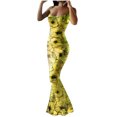 thumbnail image 1 of Sexy Vestido Largo Impresión Correa de Hombro Ajustable Cuello Redondo sin Mangas, Vestido de Moda para Fiesta, Cumpleaños, Citas Y Verano Desgaste Casual, 1 of 6