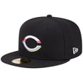 thumbnail image 3 of Men's New Era Black Cincinnati Reds Multi-Color Pack 59FIFTY Fitted Hat, 3 of 6