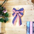 thumbnail image 4 of 3PCS 4th of July Bow Decoration for Wreath, Patriotic Red White Blue Stripe Stars Tree Topper Bows for Independence Day Memorial Day Veteran's Day Front Door Indoor Outdoor Decorations, 4 of 5